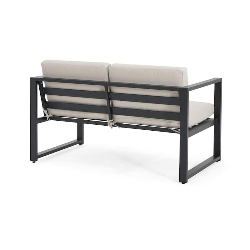 Christopher Knight Home - NAVAN 4-Piece Aluminum Patio Chat Set