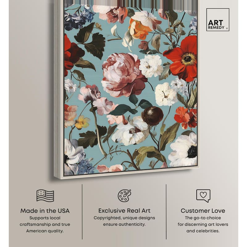Floral Tapestry I Canvas by Art Remedy