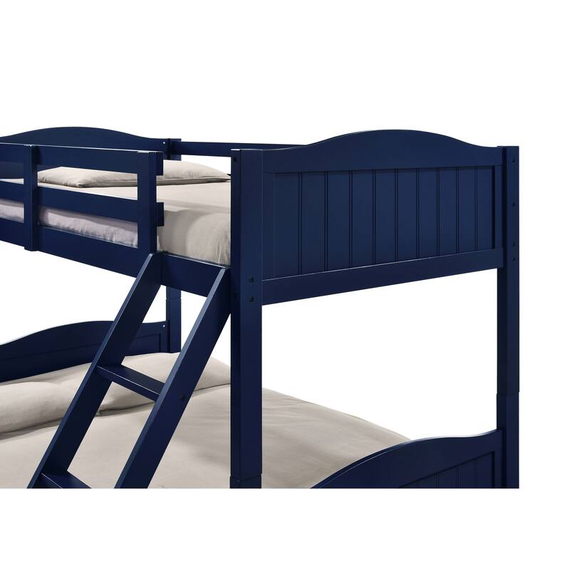Arlo Transitional Wood Frame Bunk Bed with Ladder