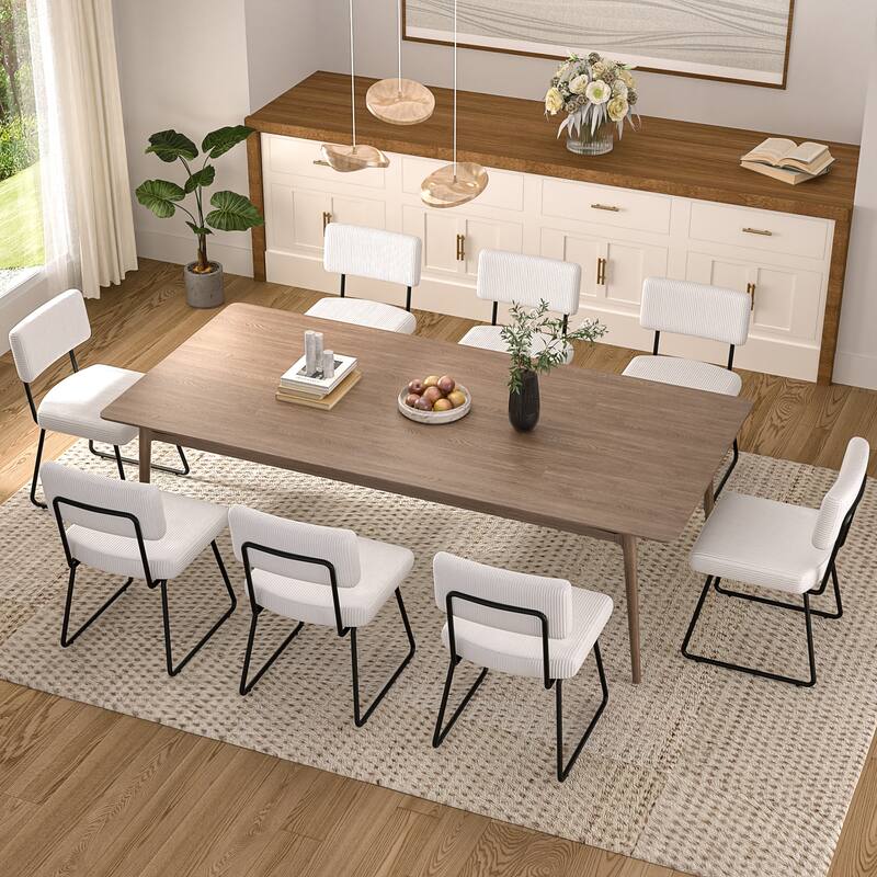 Modern Set of 2/4/6/8 Dining Chairs Upholstered Chairs with Open Back for Dining Room and Kitchen