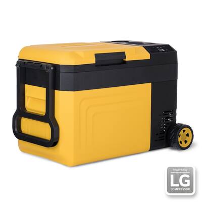 Newair 25 Qt. Jobsite Cooler Car Refrigerator Battery Powered, Mini Fridge for Car, Camping, Semi Truck, RV