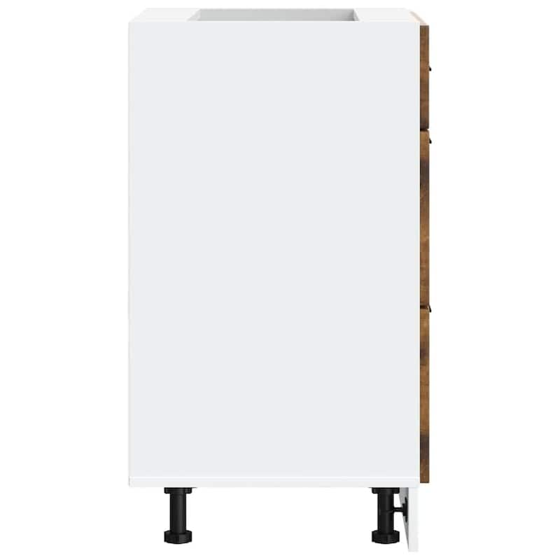 vidaXL Kitchen Base Cabinet Smoked Oak Engineered Wood Medium - 18.1 x 23.6 x 32.1