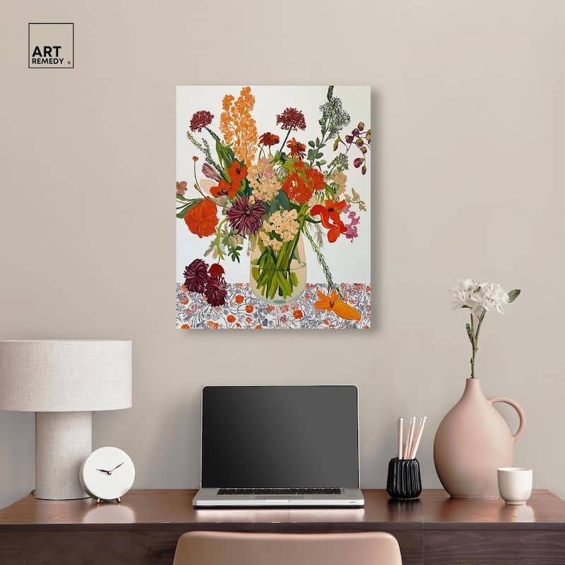 Abundant Blossom Canvas by Art Remedy, Gallery Wrapped