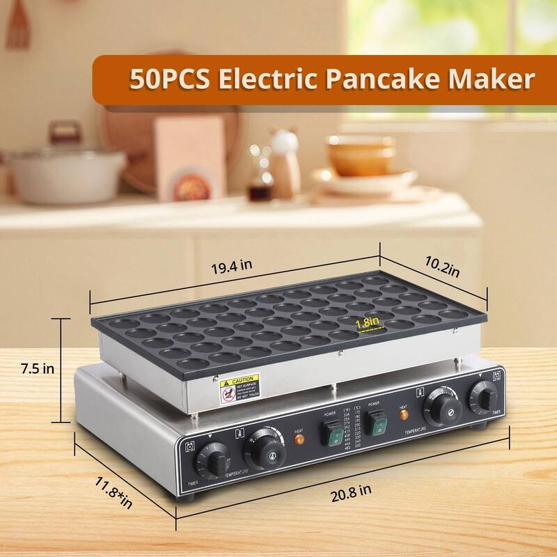 Mini Muffin Non-Stick Maker, with 50-300°C Temperature and Time Control
