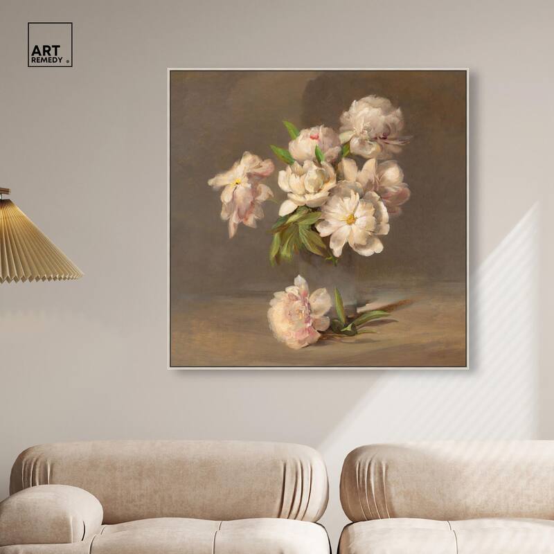 Porter Peonies in a Vase Canvas by Art Remedy