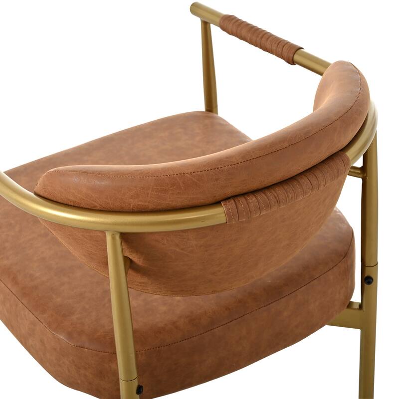 Christopher Knight Home - Thatch Iron-Frame Dining Armchairs with Upholstered Cushion (Set of 2)