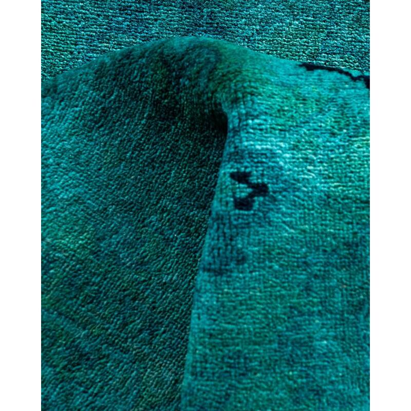 Contemporary Overdyed Wool Hand Knotted Runner - 2' 7" x 18' 8"