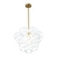 preview thumbnail 8 of 63, Glam Single-light Dining Room Glass Globe Bubble Chandelier - 17.7 in
