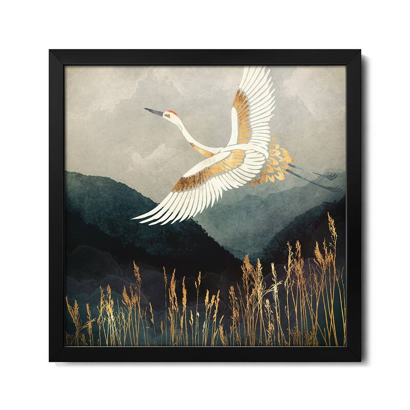 Elegant Flight Premium Framed Poster by SpaceFrog Designs - Black - 24x24x1
