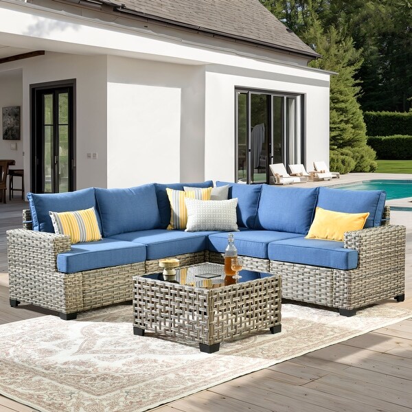 OVIOS 6 Pieces T shaped Seat Wide Armrest Set With Solar-Powered