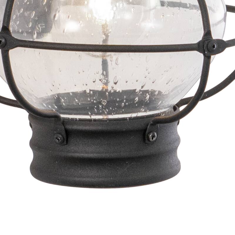 Chatham 1 Light Black Coastal Outdoor Wall Lantern Clear Glass - 8-in W x 13.5-in H x 8.5-in D