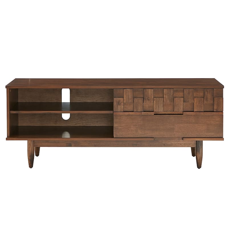 Kieran Mid-Century Wood 2-Drawer TV Stand by iNSPIRE Q Modern - 59-Inch