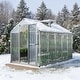 preview thumbnail 16 of 30, Aoodor Polycarbonate Walk-in Greenhouse with Aluminum Frame and Roof Vent