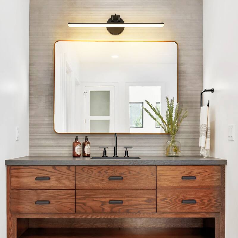 22.8" Mid-Century Modern Linear LED Bathroom Vanity Light Picture Frame Light