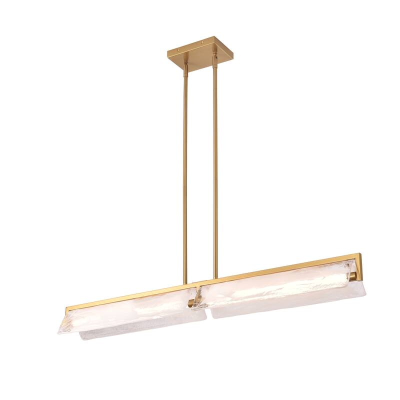 Varaluz Mingle 2-Light Linear Pendant - Satin Brass