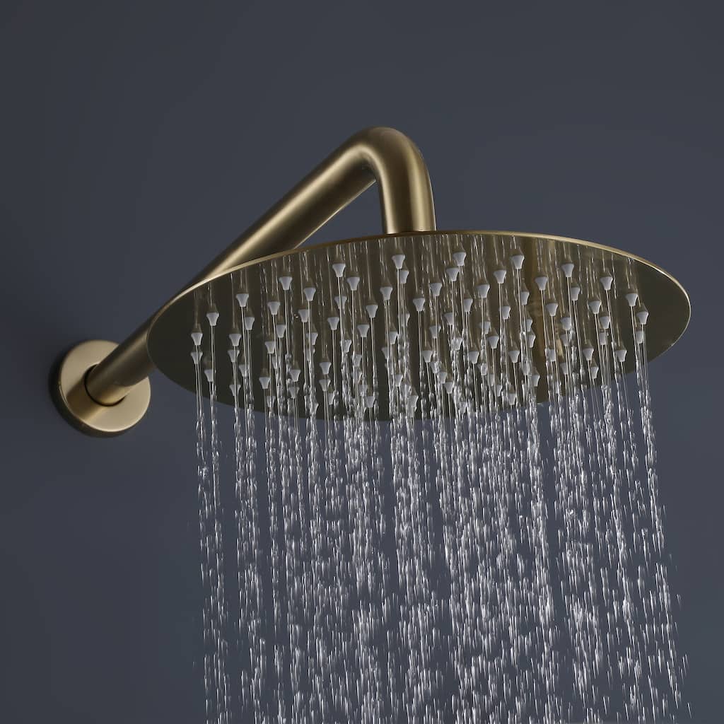 Rotatable 12'' High Pressure Rain Shower Head with Self-Cleaning and Aerating Technology