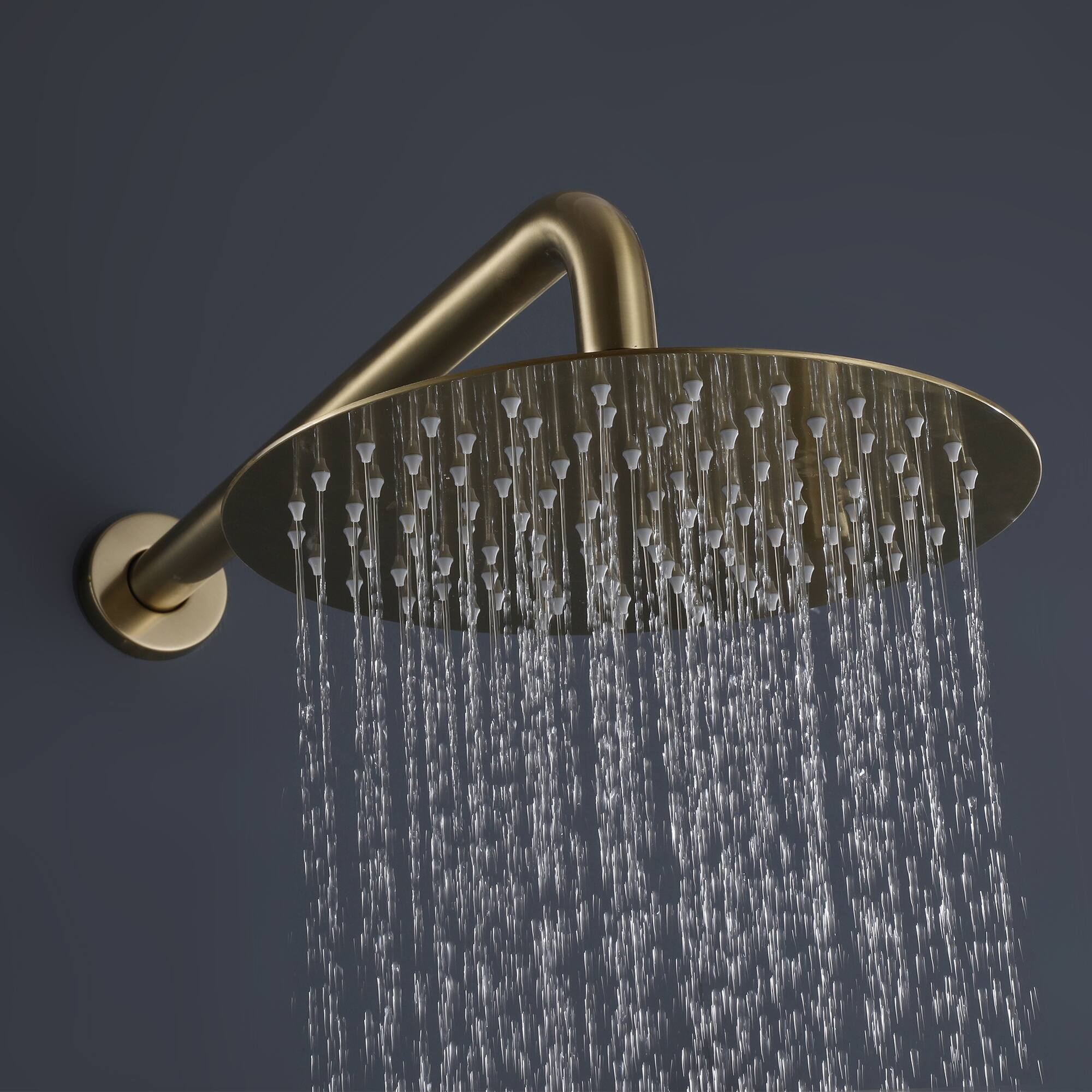 Rotatable 12'' High Pressure Rain Shower Head with SelfCleaning and