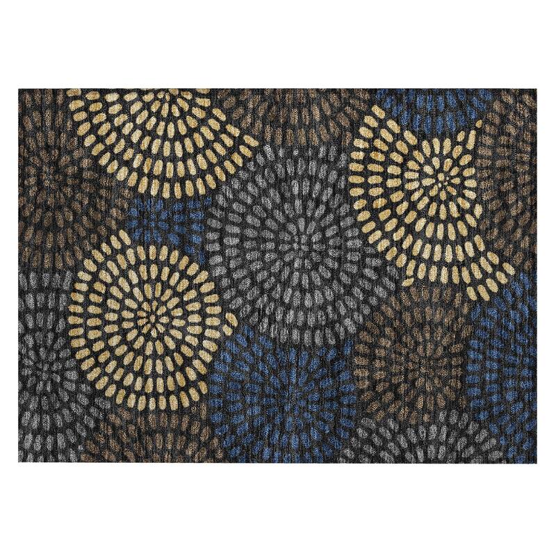 Machine Washable Indoor/ Outdoor Casual Ric Chantille Rug