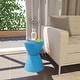 preview thumbnail 114 of 143, Boyd Round Side Table with Ribbed Design Base - Accent Hourglass End Table with Removable Lid for Living Room & Bedroom