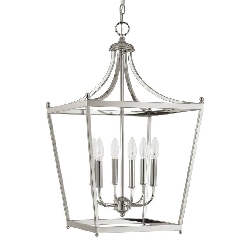 Stanton 6- light Hanging Foyer Pendant - Polished  Nickel