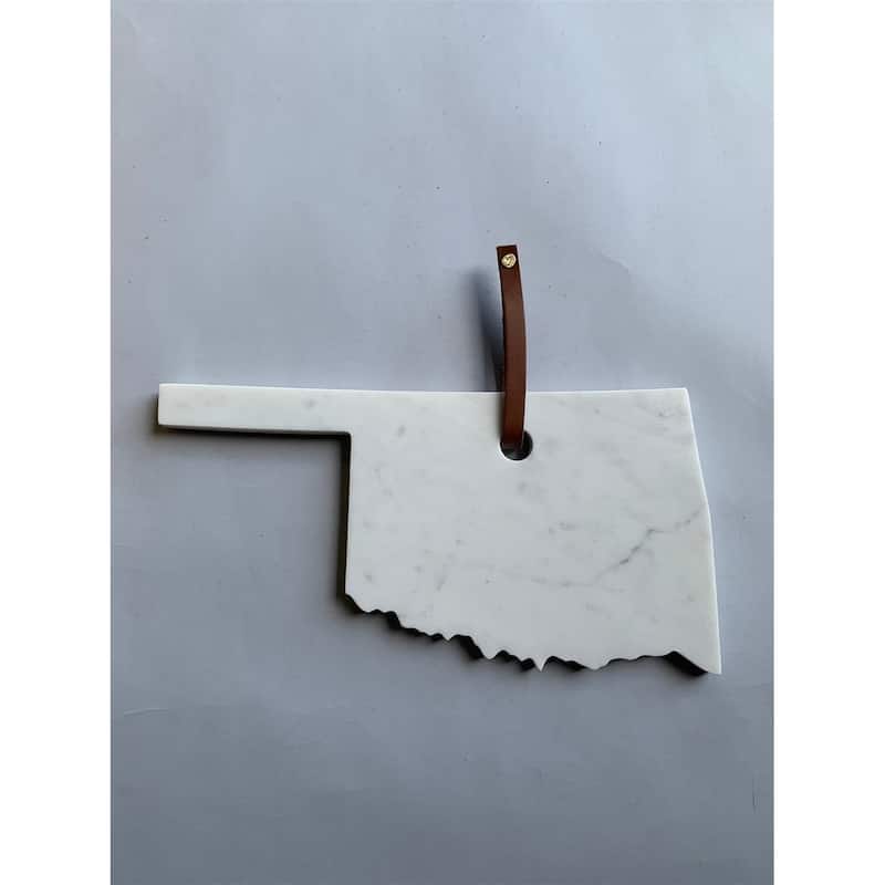 Lg Polished Marble "Oklahoma" Cutting Board 13"x7" - A