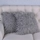 preview thumbnail 2 of 77, Karenne FauxFur Throw Pillow Covers (Set of 2), NO INSERT 20" x 20" - Grey