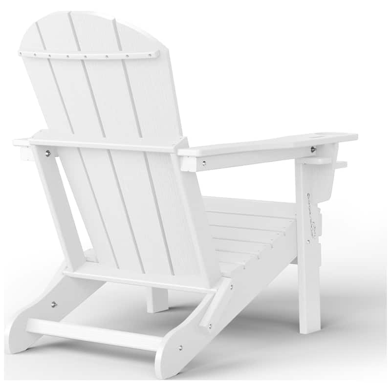 Polytrends Alvaro Outdoor Adirondack Chair with Cup Holder (Set of 4)