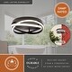 preview thumbnail 5 of 9, North End 13-in W Integrated LED Black Indoor Outdoor Flush Mount Ceiling Light Fixture - 13-in W x 3.75-in H x 13-in D