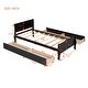 preview thumbnail 22 of 54, Twin Size Wood Platform Bed with 4 Drawers Storage Bed for Kids, Teens