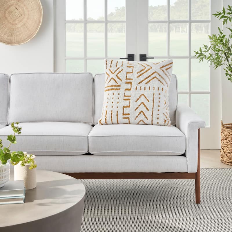 Mina Victory Life Styles Textured Geometric Boho Throw Pillow , ( 20" X 20" )