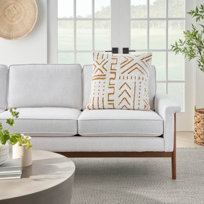 Mina Victory Life Styles Textured Geometric Boho Throw Pillow , ( 20" X 20" )