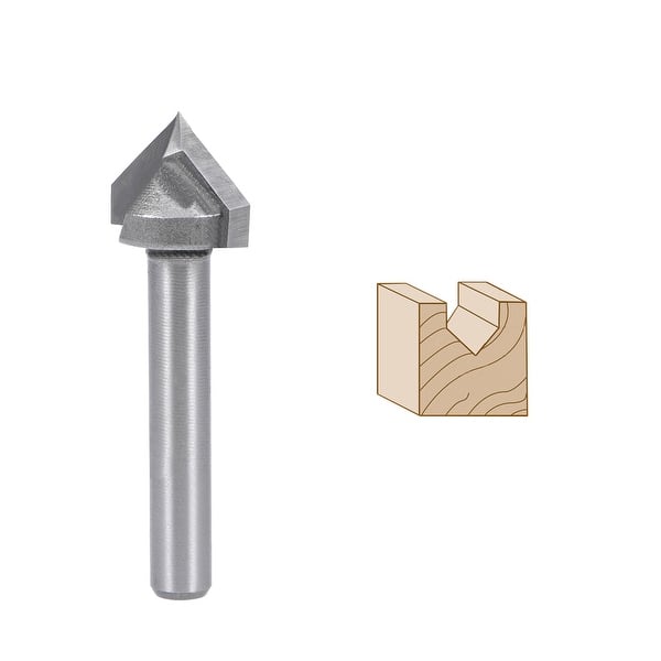 90 Degree Carbide V Type Grooving Router Bit Milling Cutter Wood 1//2/" 1//4/" Shank