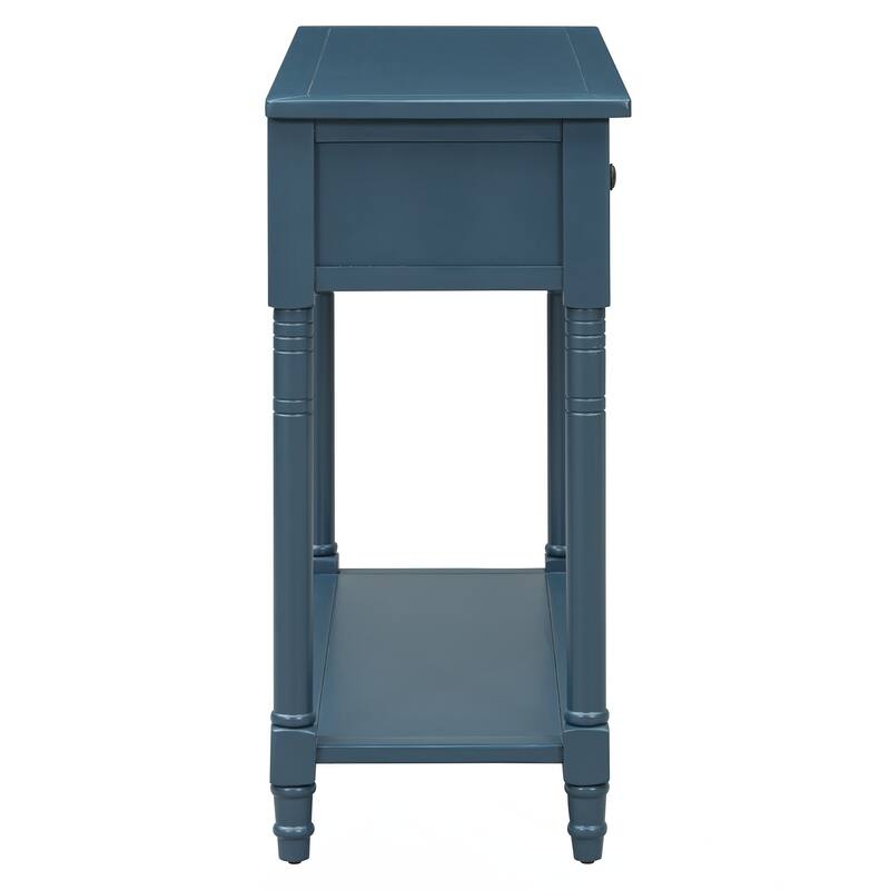 Console Table Traditional Design with Two Drawers and Bottom Shelf