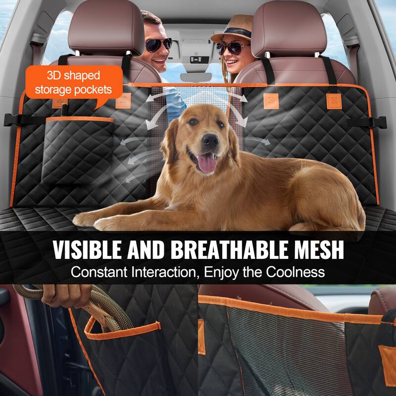Back Seat Extender for Dogs,Dog Hammock for Car Back seat,Dog Car Seat Cover with Hard Bottom Dog Car Seat Bed
