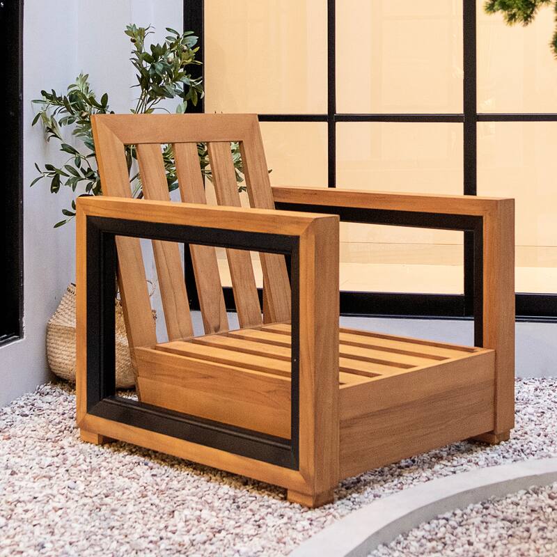 Cambridge Casual Hans Modern Teak Outdoor Club Chair