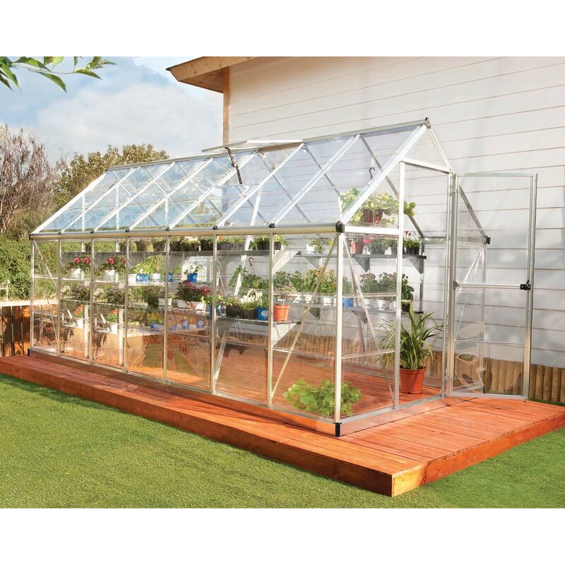 Harmony 6 ft. Silver & Grey /Clear DIY Greenhouse Kit
