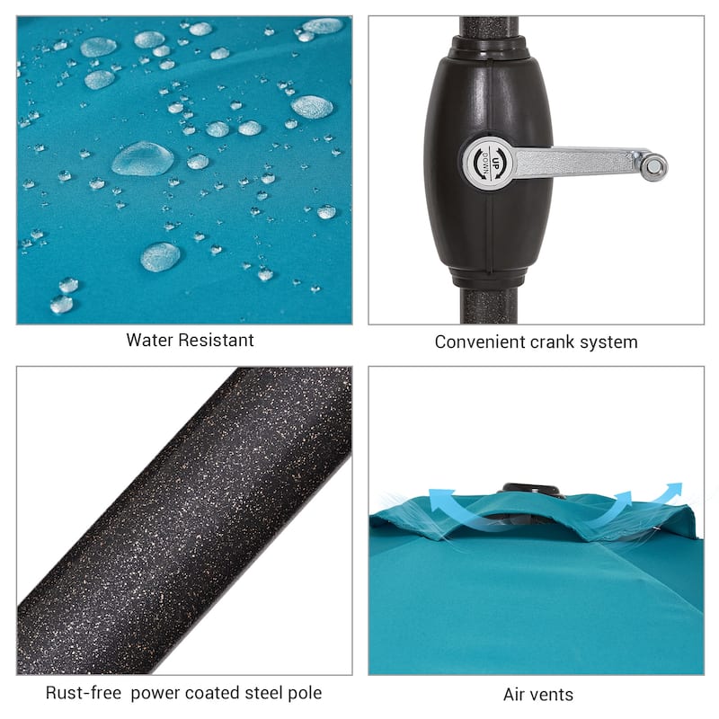 BONOSUKI Outdoor Patio Umbrella with Metal Frame for Modern Patio Living