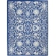 preview thumbnail 2 of 5, Nourison Whimsicle Modern Persian Floral Navy Ivory Area Rug