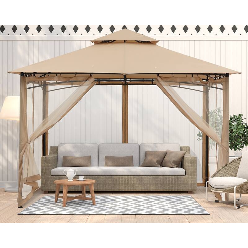 ABCCANOPY Patio Outdoor Gazebo for Double Roof Soft Canopy
