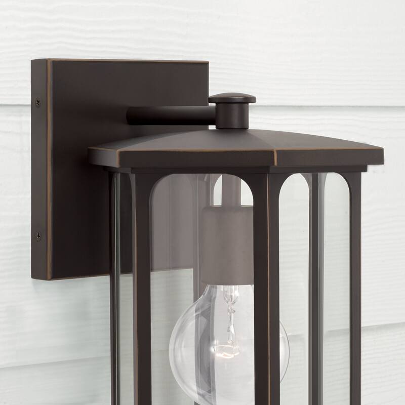 Walton Outdoor 1-light Small Wall Lantern w/ Clear Glass