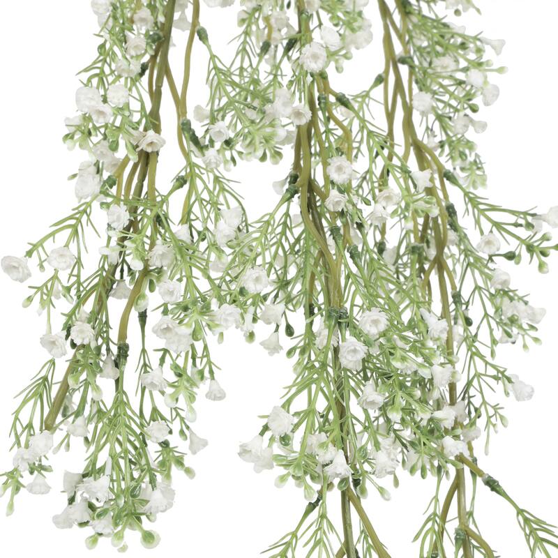 Deluxe White Artificial Baby's Breath Gypsophila Flower Stem Hanging ...