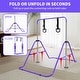 preview thumbnail 15 of 28, Multi Functional Adjustable Height Horizontal Gymnastic Bar With Bear Rings - 40.00" * 12.00" * 4.00"