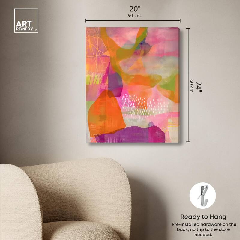 Garnet Gleam V Canvas by Art Remedy, Gallery Wrapped