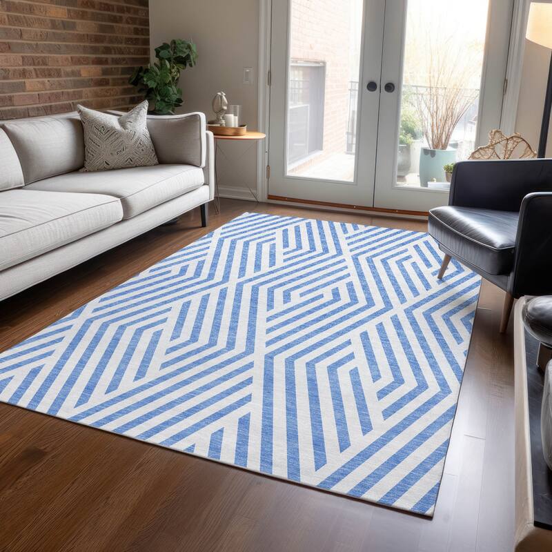 Cane Abstract Shapes Weather Resistant Versatile Elegance Outdoor Rug