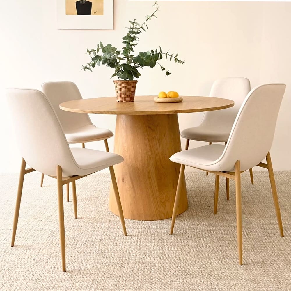 Mid-Century Solid Back Side Dining Chair (Set of 4)