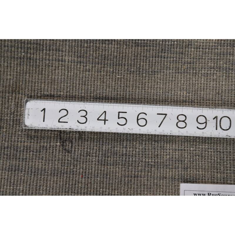 Gray Modern Gabbeh Oriental Foyer Rug Hand-Knotted Wool Carpet - 3'3"x 4'11"