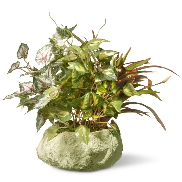 10” Potted Leafy Plant - N/A