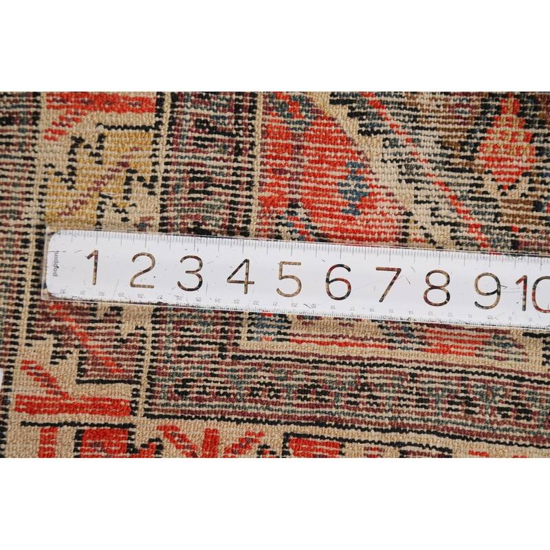 Pre-1900 Antique Vegetable Dye Serab Foyer Rug Handmade Wool Carpet - 3'3"x 3'11"