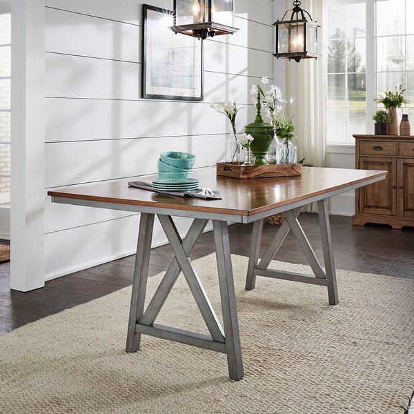 Hillpointe Rectangular Two-Tone Dining Table by iNSPIRE Q Classic. Opens flyout.