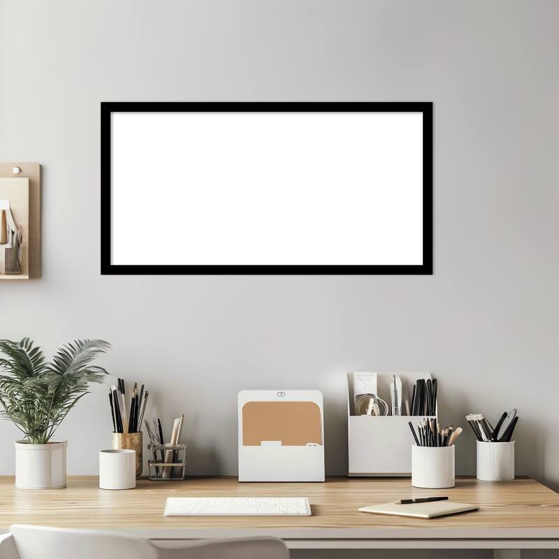 Amanti Art Black Gallery Deep Framed Dry Erase Magnetic Board